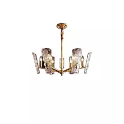 Glass Disks Chandelier/Brass