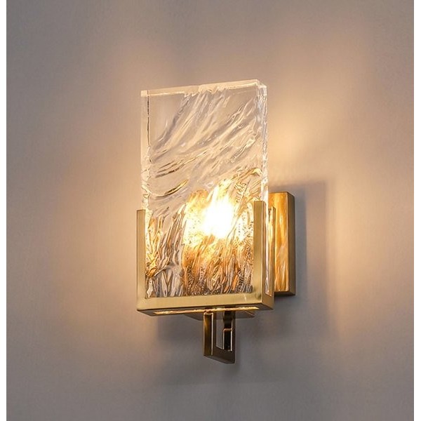 Lámpara de pared de cristal de hielo Crystal Sconce