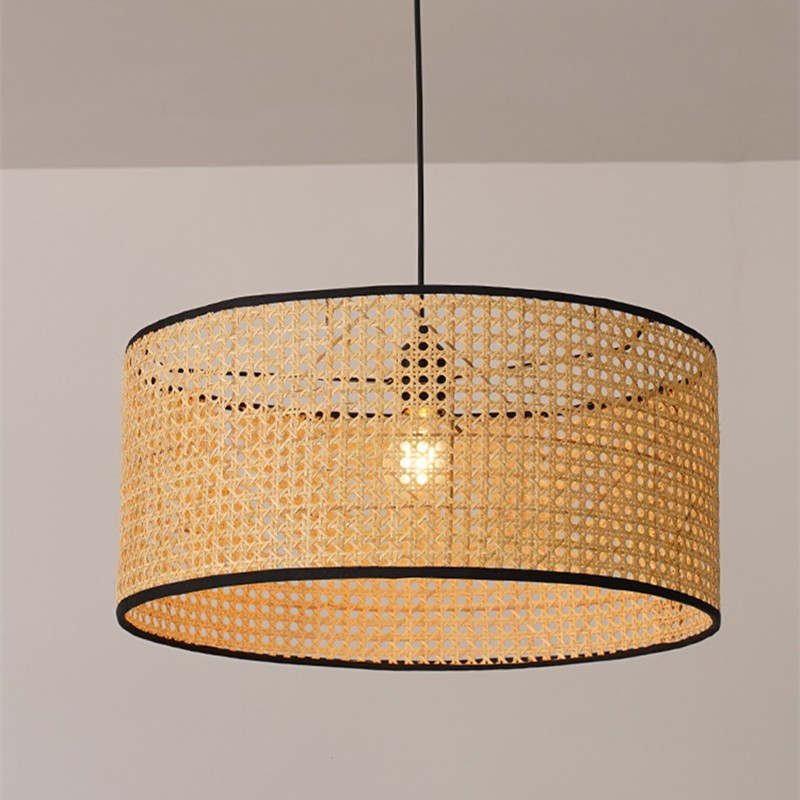 Handmade Bamboo Weaving Drum Pendant...
