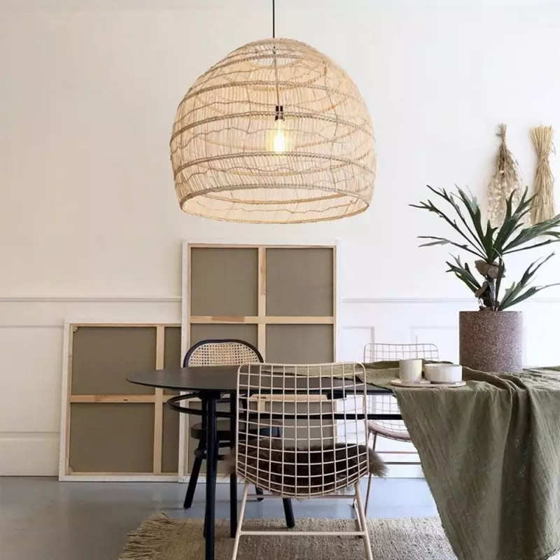 basketbal einde jacht Wicker Rattan Handmade Pendant Lamp | Rattan Light Fixture | KiKi Lighting