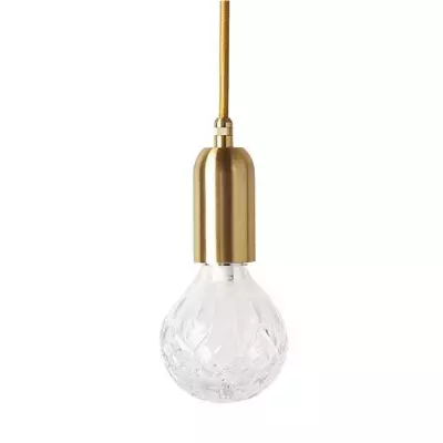 Suspension vintage LED à ampoule en cristal