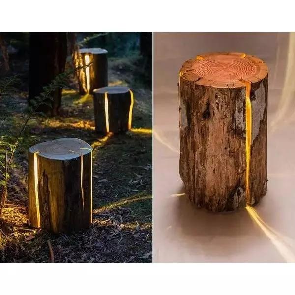 Prasklá lampa pařezu