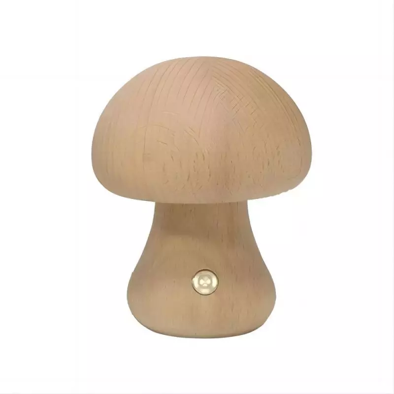 Dřevěná houbová dobíjecí stolní lampa...