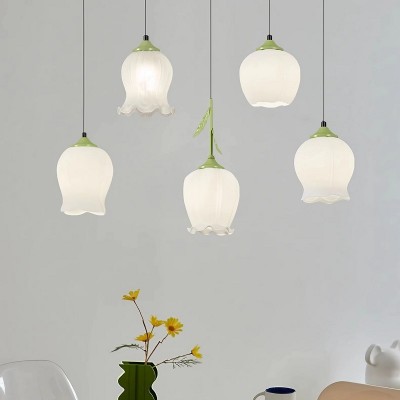 Flower Bud Milk Glass... 2