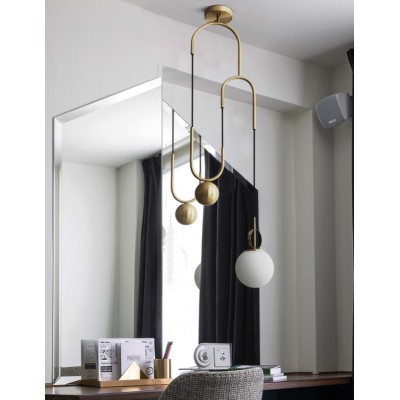 Glass ball pendant lamp 2