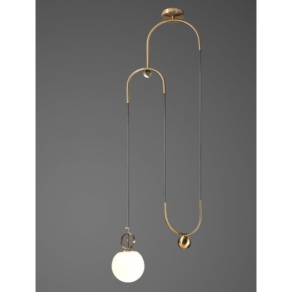 Cradle brass mid century pulley pendant light deals