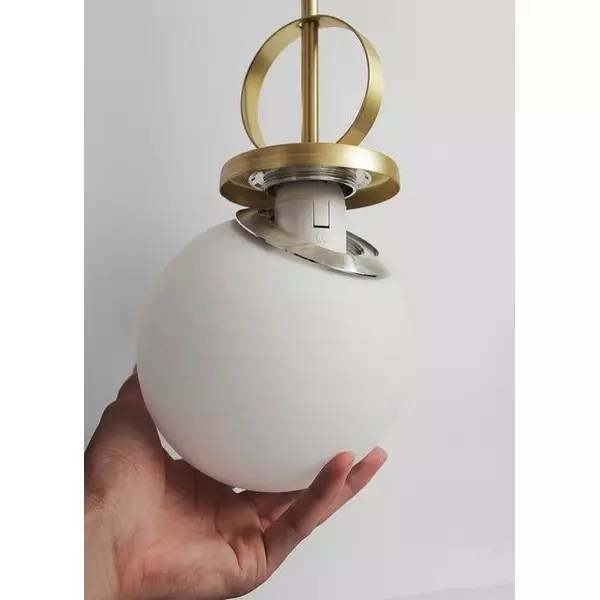 Glass ball pendant lamp