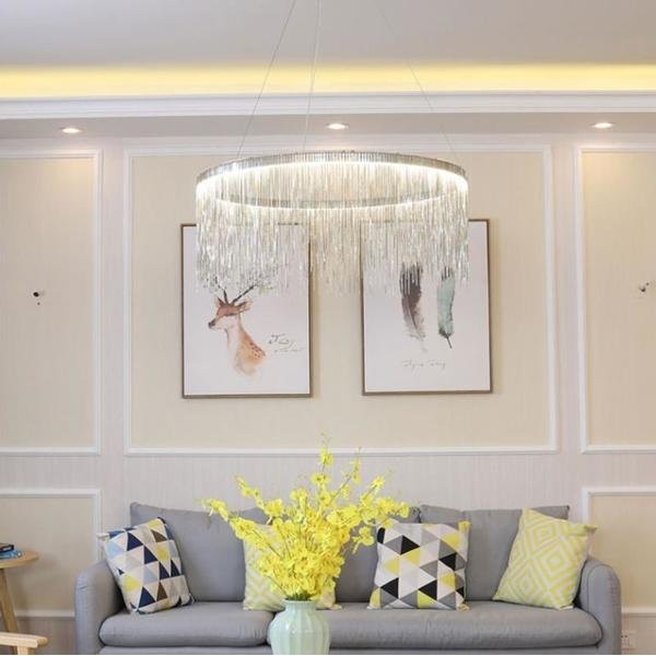 Aluminum chain chandelier