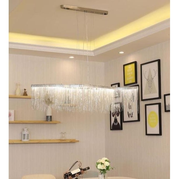 Aluminum chain chandelier