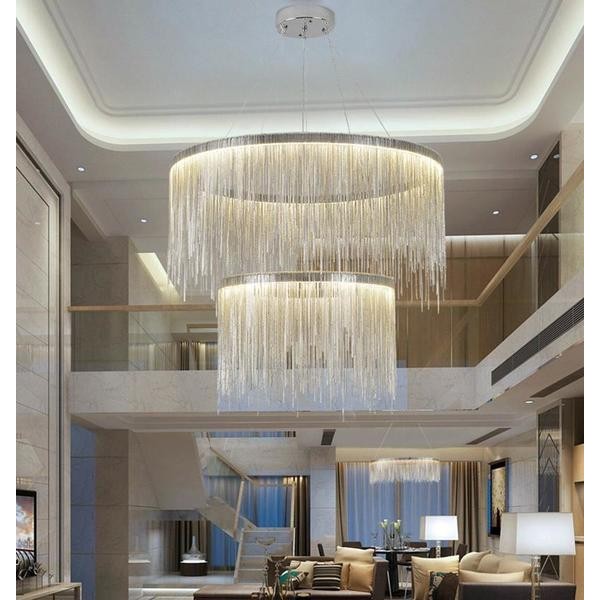 Aluminum chain chandelier