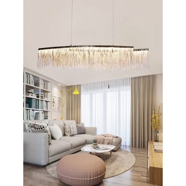 Aluminum chain chandelier