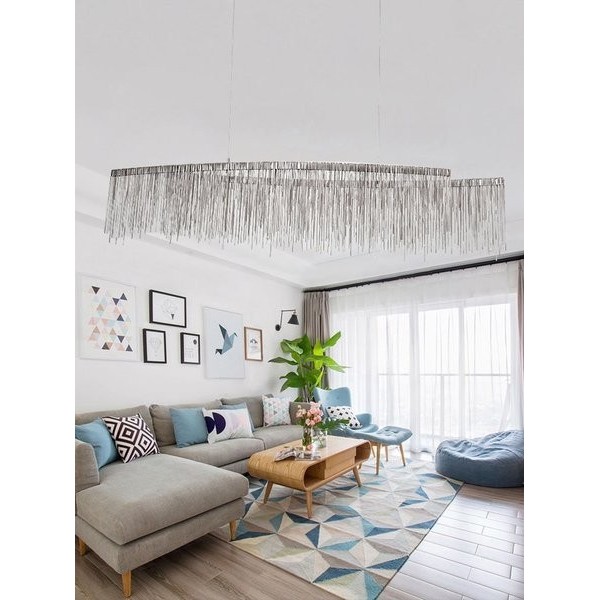 Aluminum chain chandelier