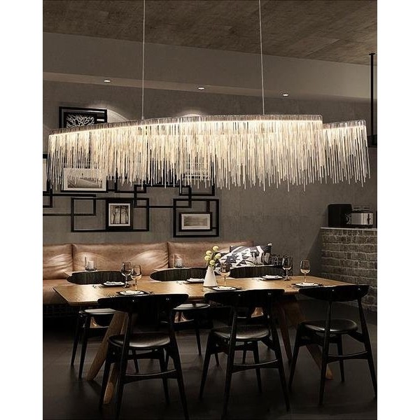 Aluminum chain chandelier