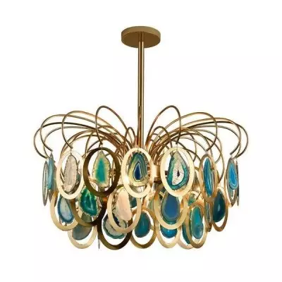 Luxury pendant Slice agate chandelier