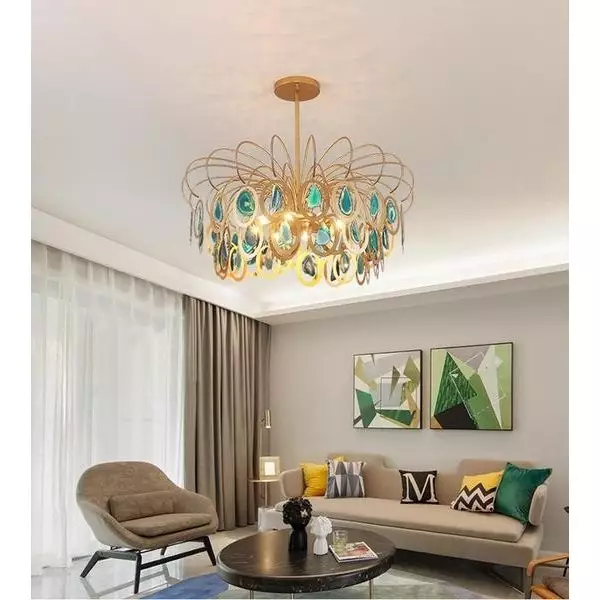 Luxury pendant Slice agate chandelier