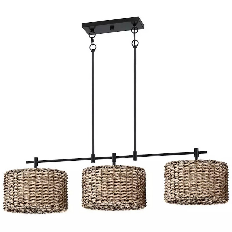 3 Light Dimmable Rustic Drum...