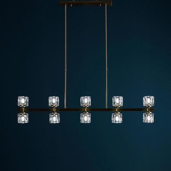 Crystal round chandelier/Brass Crystal series