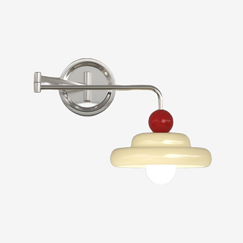 Modern Cream Chrome Swing Arm Wall...