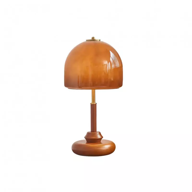 Vintage Brwon Dome Glass Bedside...