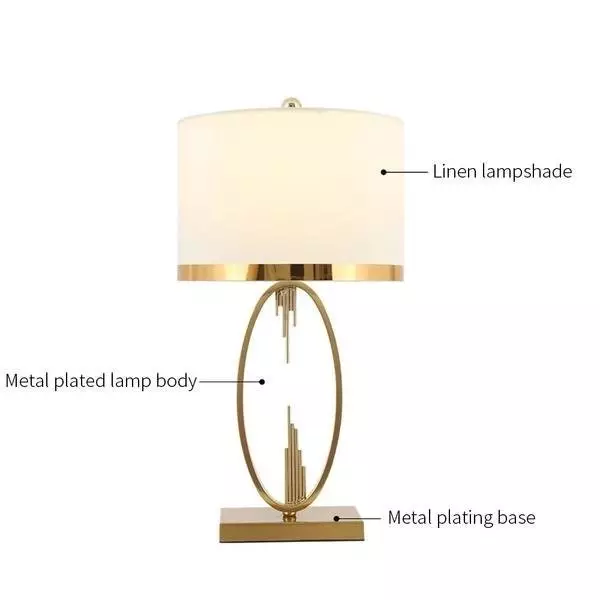 Metalowa lampa stołowa