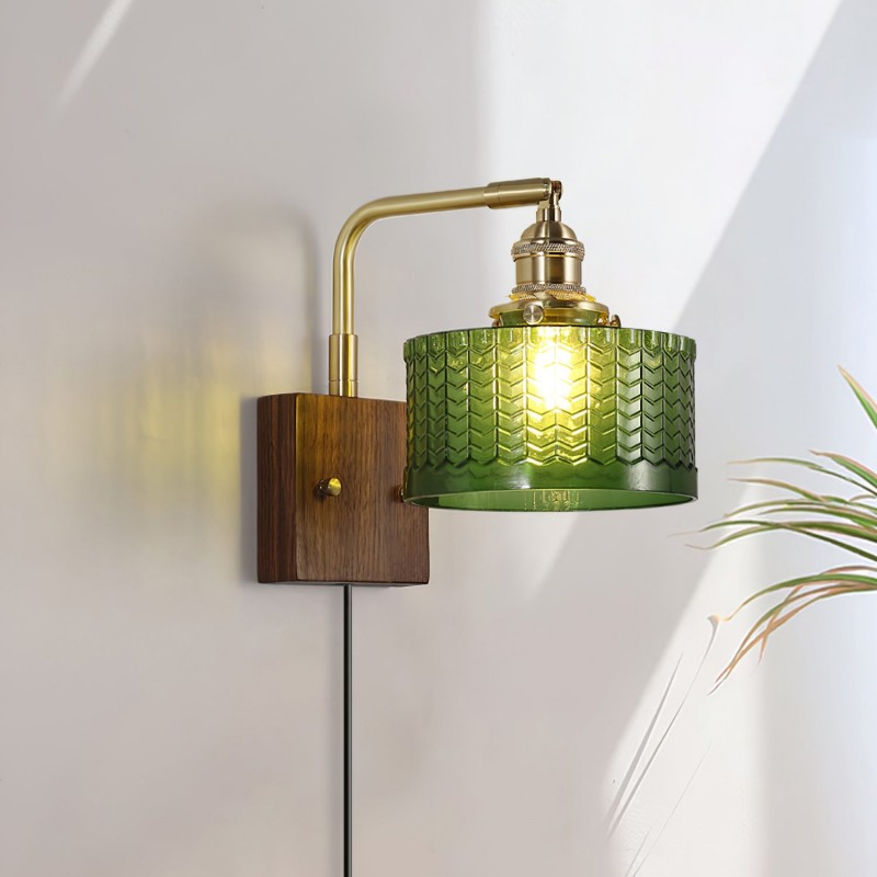 Wandlamp Binnen, Vintage Wandlamp met Stekker, Gouden