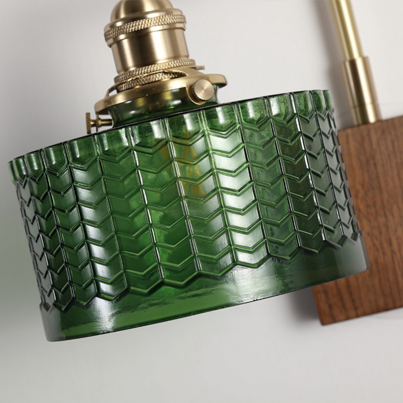 Vintage wandlamp met stekker, opaalglazen lampenkap, wandlamp met