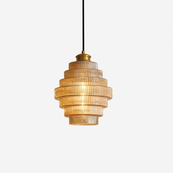 Modern Creative Pleated Design Glass Pendant Lamp