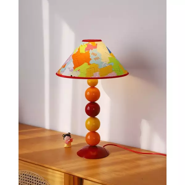 Retro Coloful Stacking Ball Table Lamp
