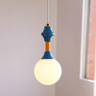 French Blue And White Atmosphere Pendant lamp 2