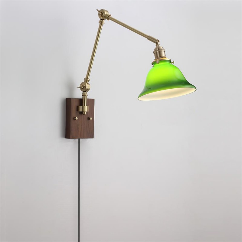 Banker Swing Arm Plug In Wall Light K253
