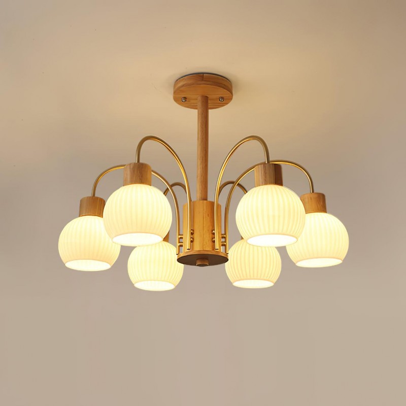 Wabi-sabi Wooden Chandelier K354