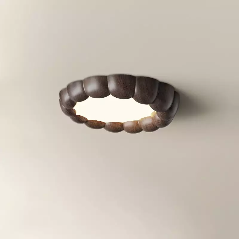 Faux Wood Ripple Ceiling Lamp K377