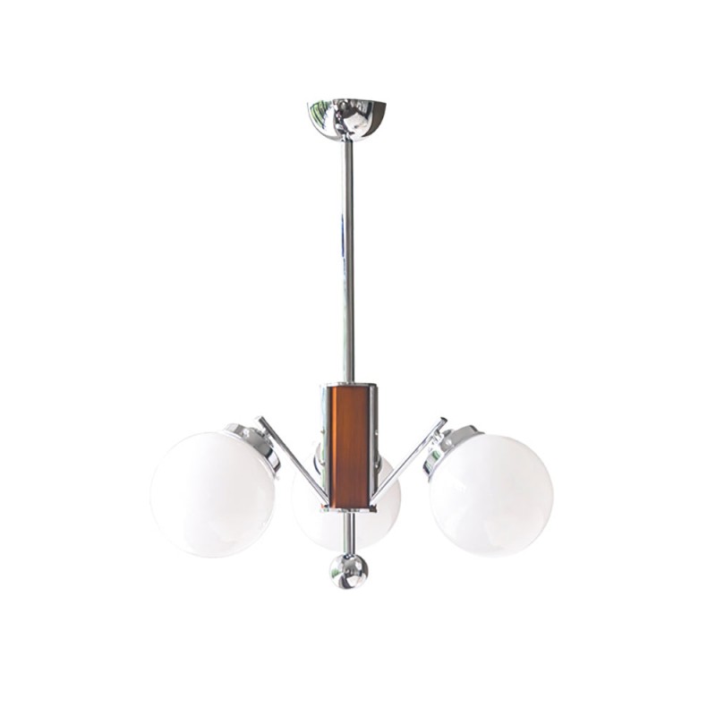 Lampadario in vetro crema vintage di...
