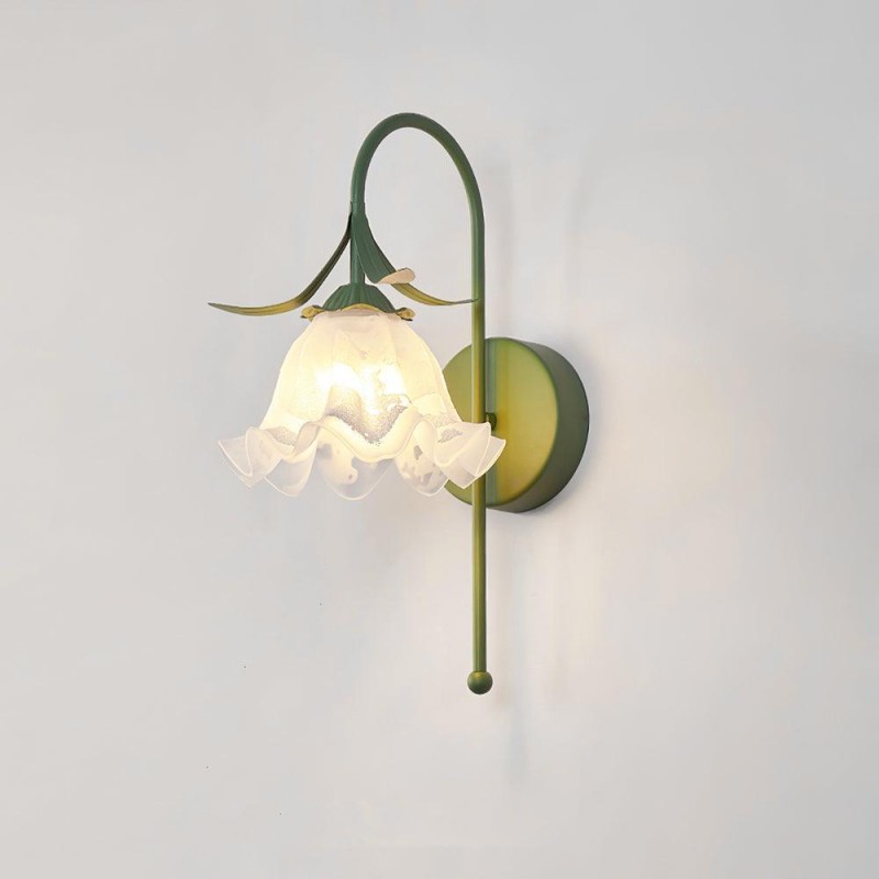 Fransk krämstil blomvägglampa K474