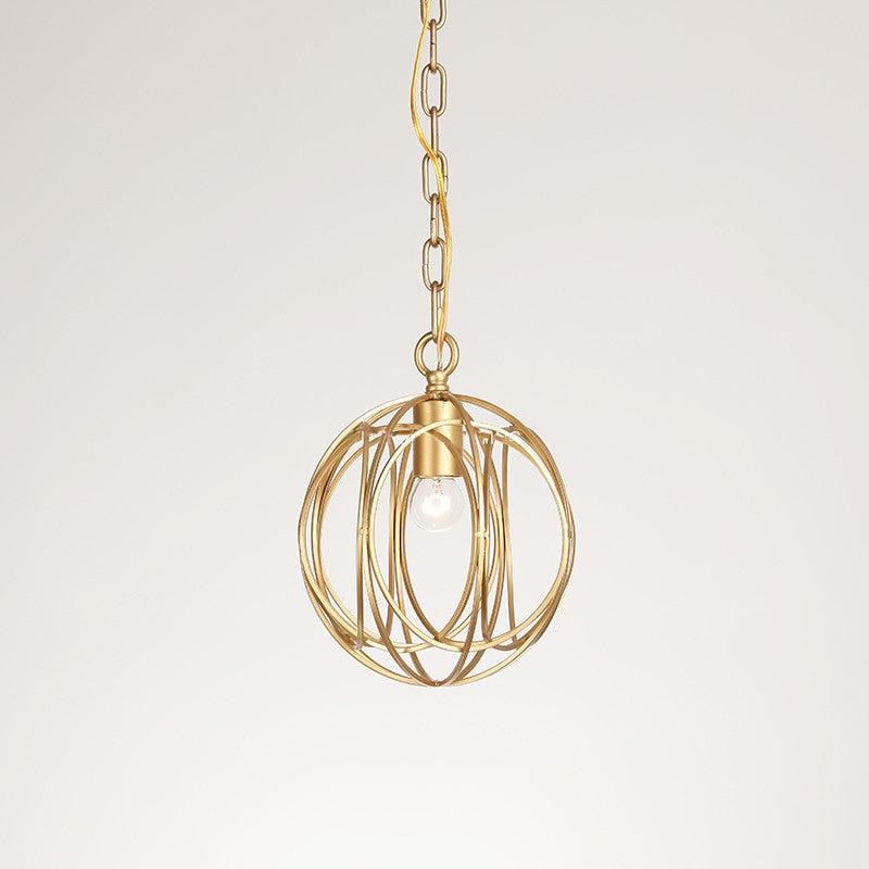 Holle metalen lijn retro hanglamp K554