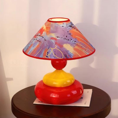 Retro Decorative Colorful Stacked Table Lamp 2
