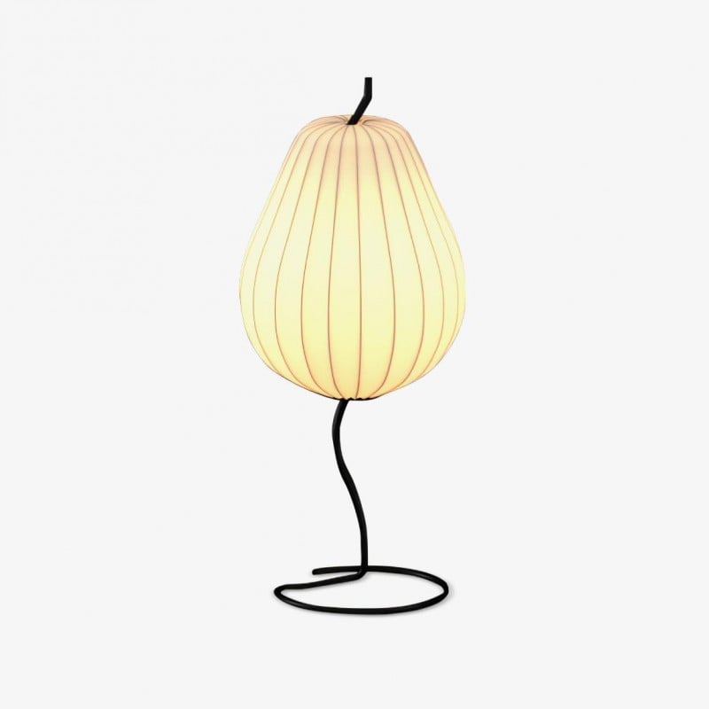 Pear-shaped Shite Floor Lamp Suitable...