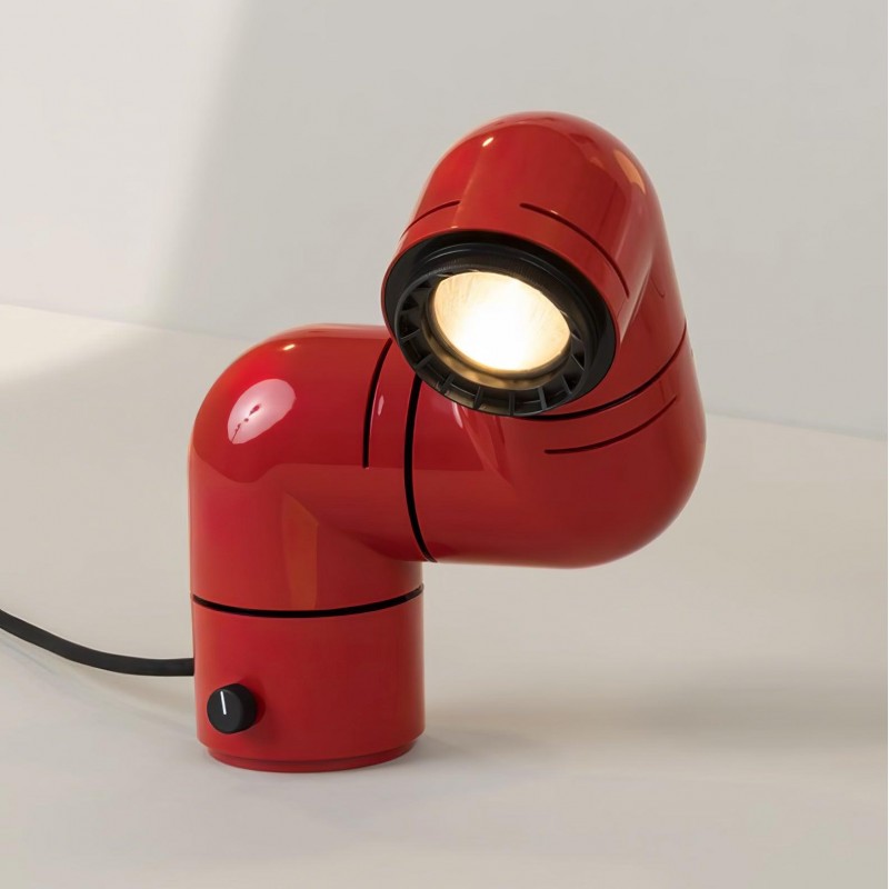 Red Tubular Table Lamp Suitable For...