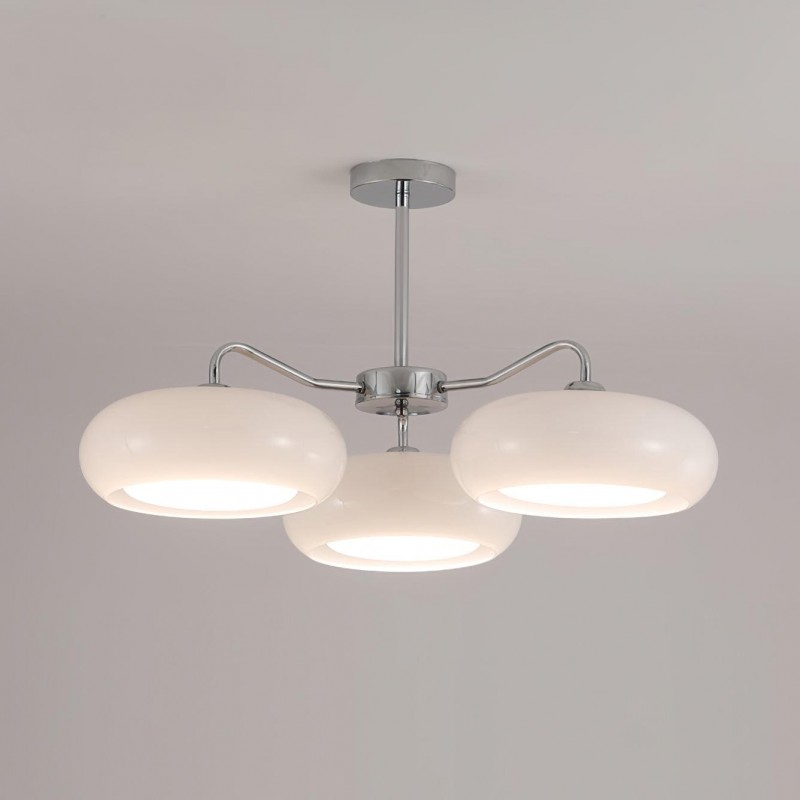 Moderne 3-lichts chromen plafondlamp...