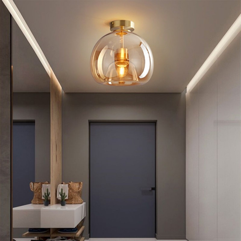 Retro Bubble Concave Glastaklampa K750