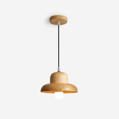 Wood Hat Pendant Lamp K777