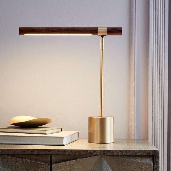 Linear wood sales led floor lamp