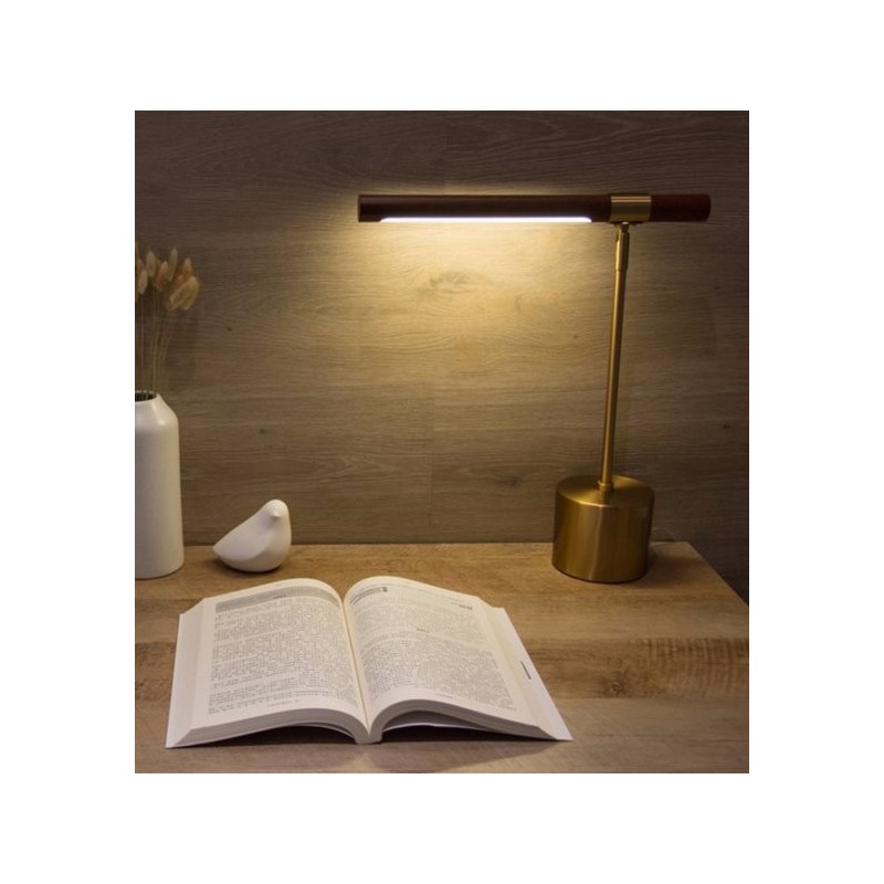Linear wood led table lamp cheap