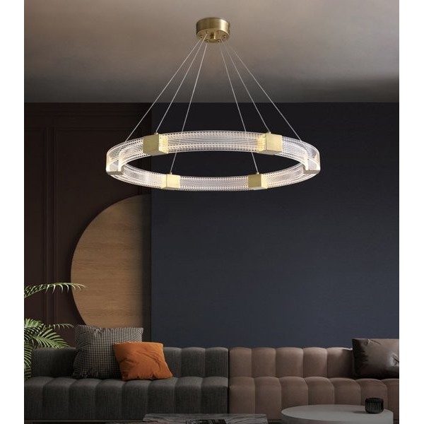 LED-kroonluchter met parallelle ring