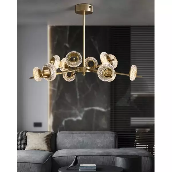 Brass Crystal LED Chandeliers