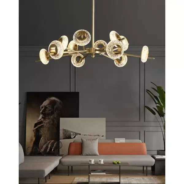 Brass Crystal LED Chandeliers