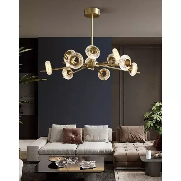 Brass Crystal LED Chandeliers