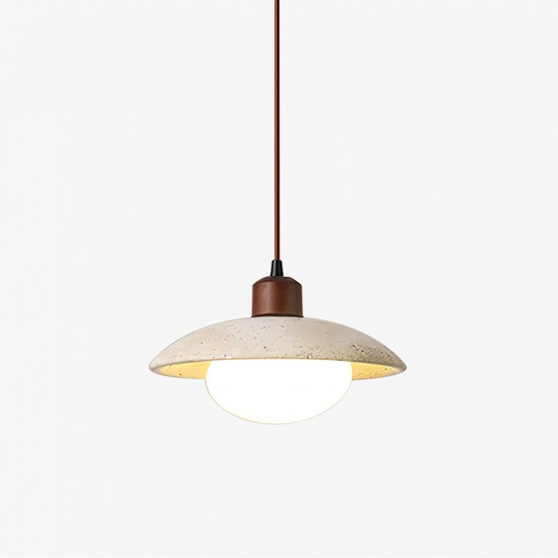 Wabi-sabi Style Travertine Stone Disc...