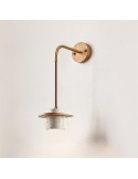 Retro Wabi Sabi Teksturowana Lampa Ścienna Trawertynowa K825