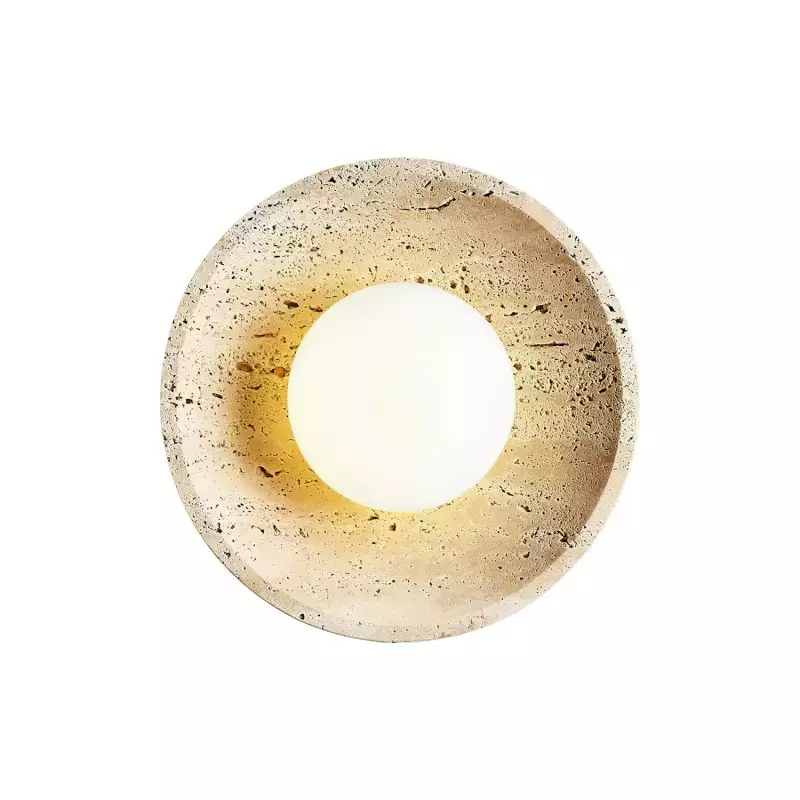 Retro Wabi Sabi Travertine Lunar...